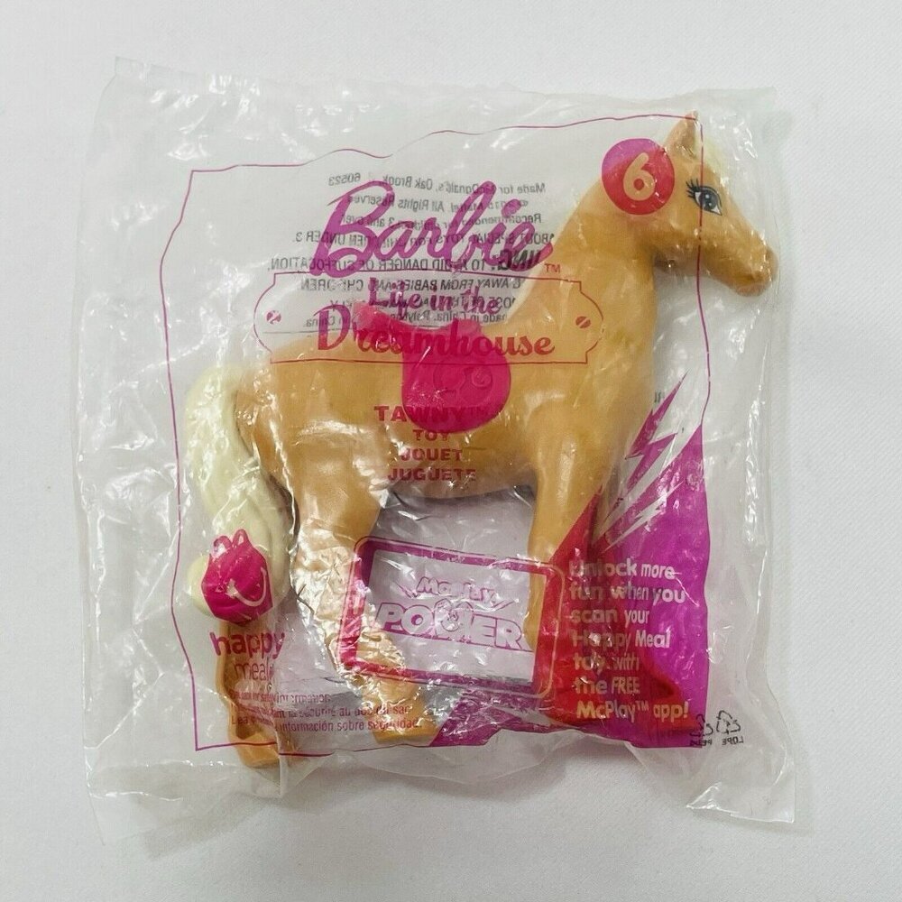 Mattel Barbie Dream House Life Horse Pony No. 6 Figure Tawny Toy Doll Happy Meal